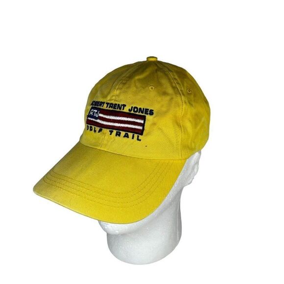 Robert Trent Jones Golf Trail Hat Cap Adjustable Vintage Yellow Golfing Cap Gift - Picture 1 of 5